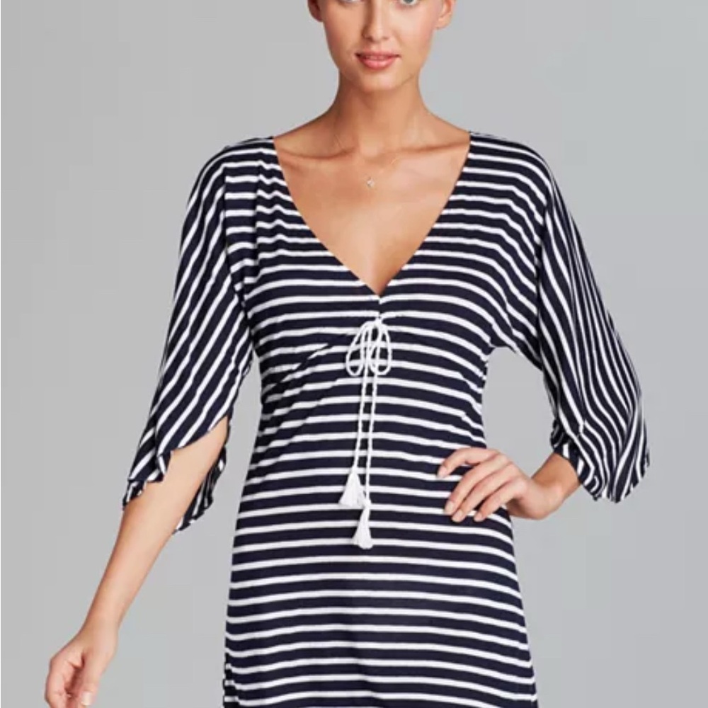 Debbie Katz S Marina Jersey Tunic summer casual swimsuit cover-up dress👙normcore